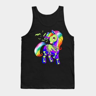 Unicorn Skeleton Halloween Magical Candy Glow Gif Tank Top